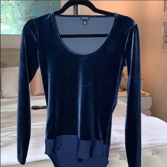 J CREW blue velvet bodysuit size XS - Picture 8 of 12
